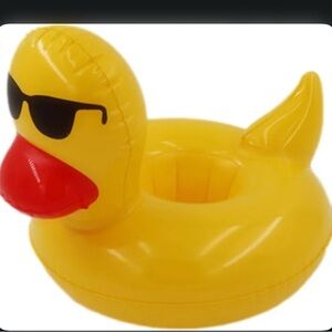 Yellow Inflatable Duck Drink Floats